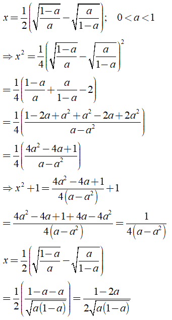 Bài tập: Biến đổi đơn giản biểu thức chứa căn thức bậc hai