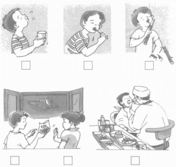 Giải vở bài tập Tự nhiên và Xã hội 1 bài 6 Câu 1