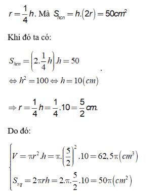 Lý thuyết: Hình Trụ - Diện tích xung quanh và thể tích của hình trụ 