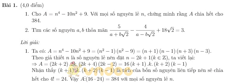 Đề thi chọn học sinh giỏi lớp 9 môn Toán Phòng GD&ĐT Triệu Phong, Quảng Trị năm học 2019 - 2020