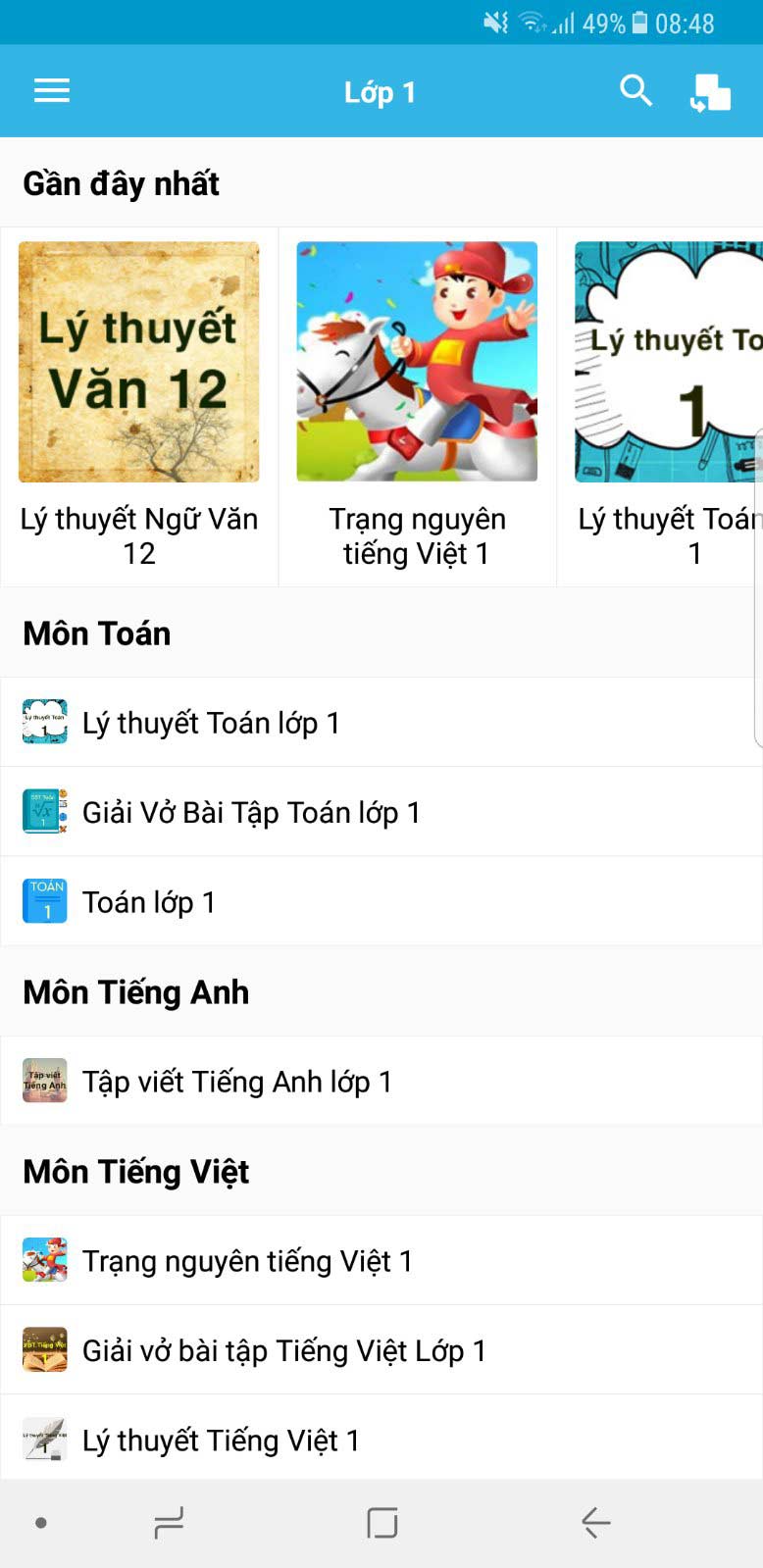 Hướng dẫn cách sử dụng app Giải bài tập VnDoc
