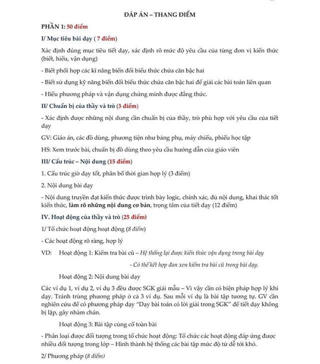 Đáp án đề thi thử viên chức môn toán