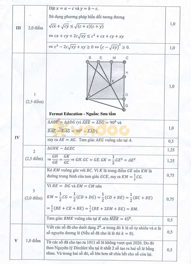 Đề thi chọn học sinh giỏi lớp 9 môn Toán Phòng GD&ĐT quận Đống Đa năm học 2019 - 2020
