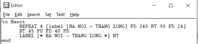 Viết chữ và làm tính trong Logo