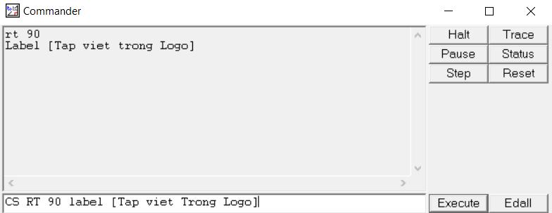 Viết chữ và làm tính trong Logo