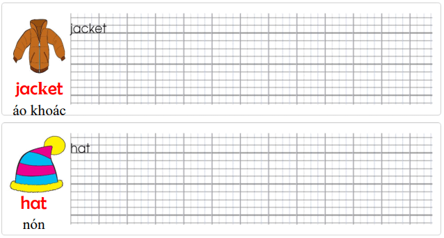 Tập viết Tiếng Anh lớp 1 Unit 8 I've got a shirt!