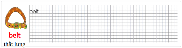 Tập viết Tiếng Anh lớp 1 Unit 8 I've got a shirt!