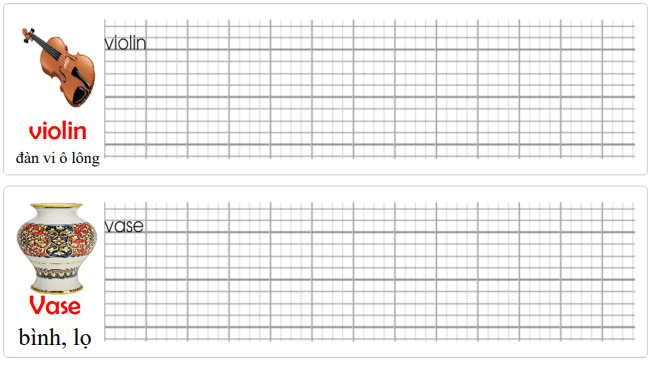 Tập viết Tiếng Anh lớp 1 Unit 8 I've got a shirt!