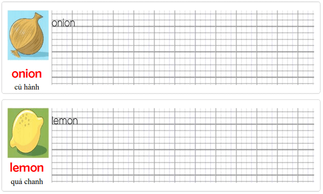 Tập viết Tiếng Anh lớp 4 Unit 8: I'd like a melon