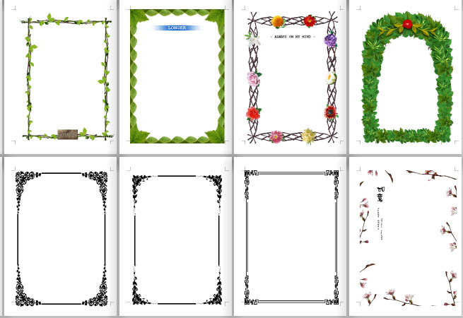 Mẫu khung viền Word