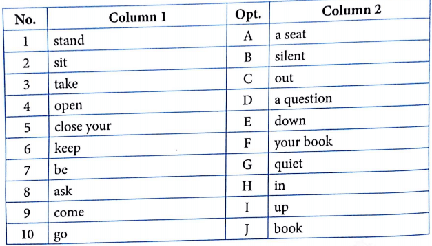 Bài tập Từ vựng tiếng Anh lớp 3 Unit 6 Stand Up!