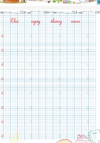 Mẫu chữ viết thường cỡ nhỏ