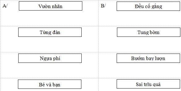 Đề thi học kì 1 môn Tiếng Việt lớp 1 năm 2019 - 2020 - Đề 8