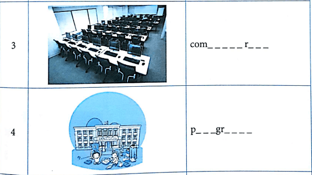 Bài tập từ vựng tiếng Anh lớp 3 Unit 7 That's my school