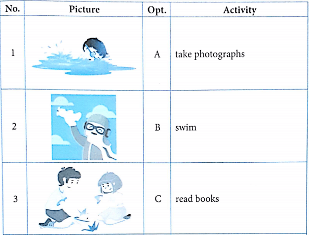 Bài tập từ vựng tiếng Anh lớp 4 Unit 7 What do you like doing?