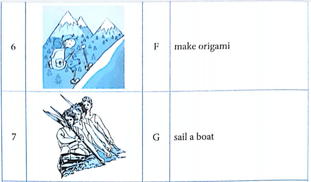 Bài tập từ vựng tiếng Anh lớp 4 Unit 7 What do you like doing?