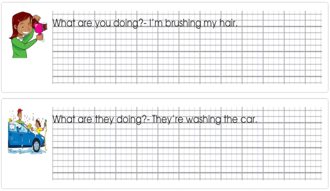 Tập viết Tiếng Anh lớp 3 Unit 10: You're sleeping