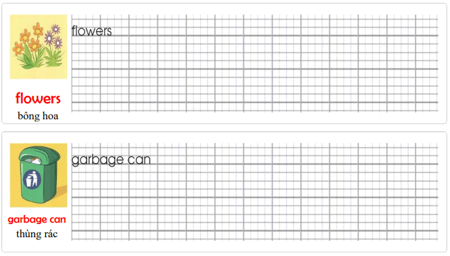 Tập viết Tiếng Anh lớp 4 Unit 10 In The Park