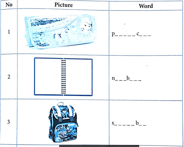 Bài tập từ vựng tiếng Anh lớp 3 Unit 8 This is my pen