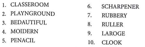 Bài tập từ vựng tiếng Anh lớp 3 Unit 8 This is my pen