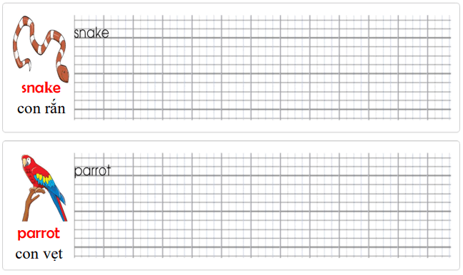 Tập viết Tiếng Anh lớp 2 Unit 11: I like monkeys!