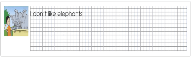 Tập viết Tiếng Anh lớp 2 Unit 11: I like monkeys!