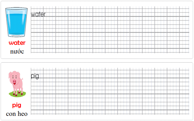 Tập viết Tiếng Anh lớp 2 Unit 12: Dinnertime!
