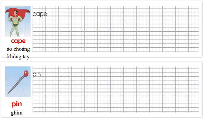 Tập viết Tiếng Anh lớp 3 Unit 12 Look at the photos!