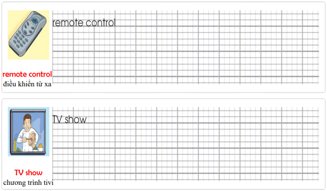 Tập viết Tiếng Anh lớp 5 Unit 11 Something new to watch