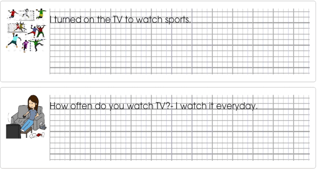 Tập viết Tiếng Anh lớp 5 Unit 11 Something new to watch