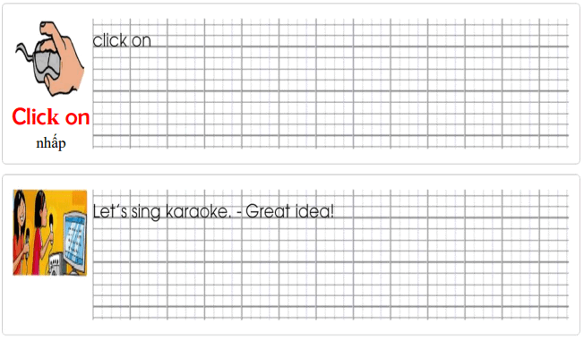 Tập viết Tiếng Anh lớp 5 Unit 12 Let's open this present first!