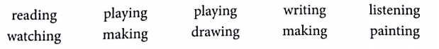 Bài tập từ vựng tiếng Anh lớp 4 Unit 9 What are they doing?