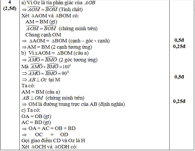 Đề kiểm tra học kì 1 môn Toán lớp 7