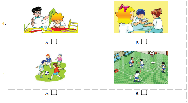 Đề thi học kì 1 lớp 4 môn tiếng Anh có file nghe