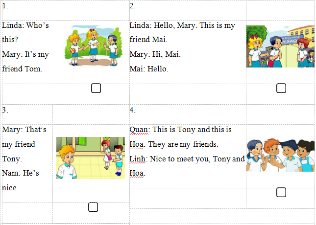 Đề thi tiếng Anh lớp 3 học kì 1 có file nghe