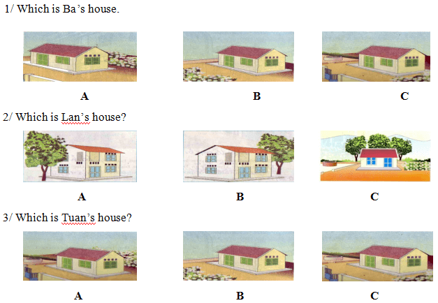 Đề thi tiếng Anh lớp 6 học kì 1 có file nghe
