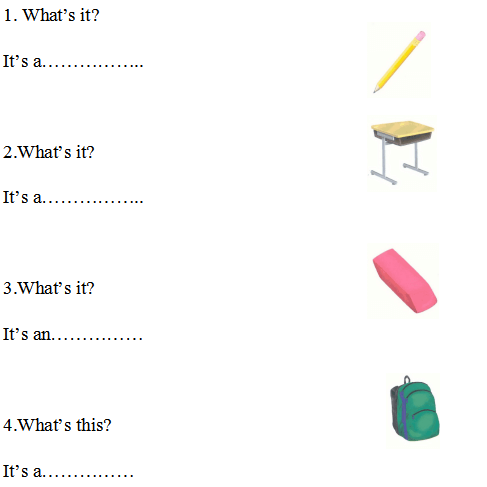 Đề thi học kì 1 tiếng Anh lớp 4 năm 2019 - 2020