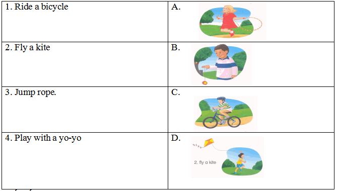 Đề thi học kì 1 tiếng Anh lớp 4 năm 2019 - 2020
