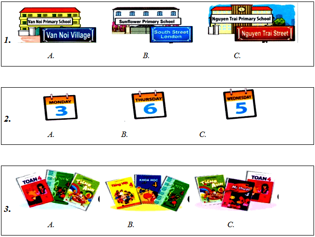 Đề kiểm tra tiếng Anh lớp 4 học kì 1 năm 2019 - 2020