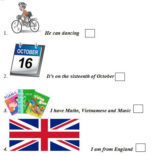 Đề thi tiếng Anh học kì 1 lớp 4 có file nghe năm 2019 - 2020