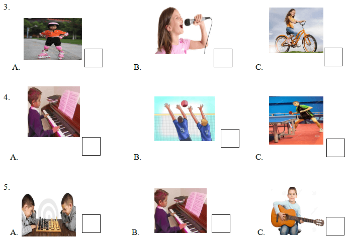 Đề kiểm tra học kì 1 lớp 4 môn tiếng Anh có file nghe năm 2019 - 2020