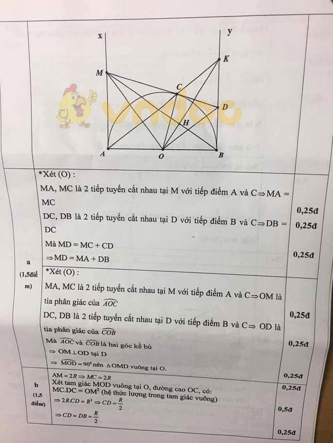 Đề thi học kì 1 lớp 9 môn Toán Phòng GD&ĐT quận Cầu Giấy năm học 2019 - 2020