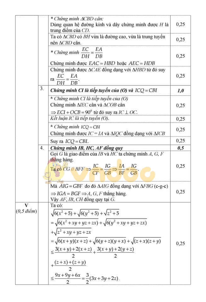 Đề thi học kì 1 lớp 9 môn Toán Phòng GD&ĐT quận Hoàn Kiếm năm học 2019 - 2020