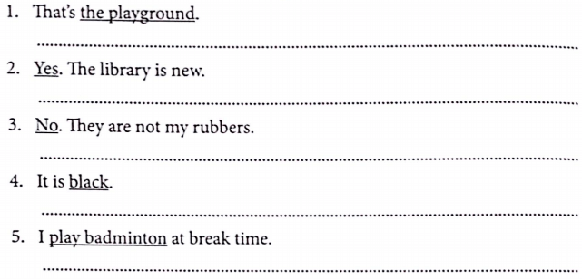 Bài tập ngữ pháp tiếng Anh lớp 3 Unit 10 What do you do at break time?