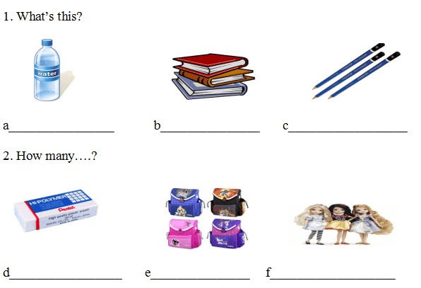 Đề kiểm tra tiếng Anh lớp 1 học kì 1 năm 2019 - 2020