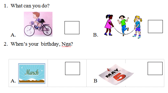 Đề thi học kỳ 1 tiếng Anh lớp 4 năm 2019 - 2020