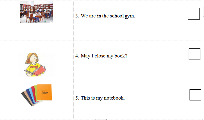 Đề thi tiếng Anh lớp 3 học kì 1 trường tiểu học Quang Trung