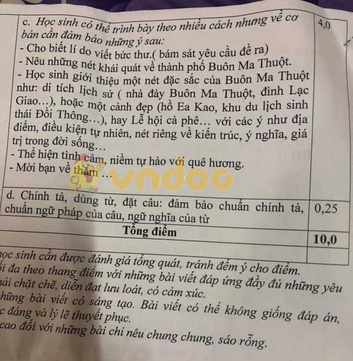 Đề thi học kì 1 lớp 9 môn Ngữ văn Phòng GD&ĐT TP Buôn Ma Thuột năm học 2019 - 2020