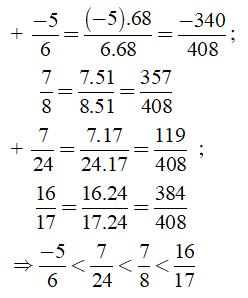 Trắc nghiệm Toán lớp 6: So sánh phân số