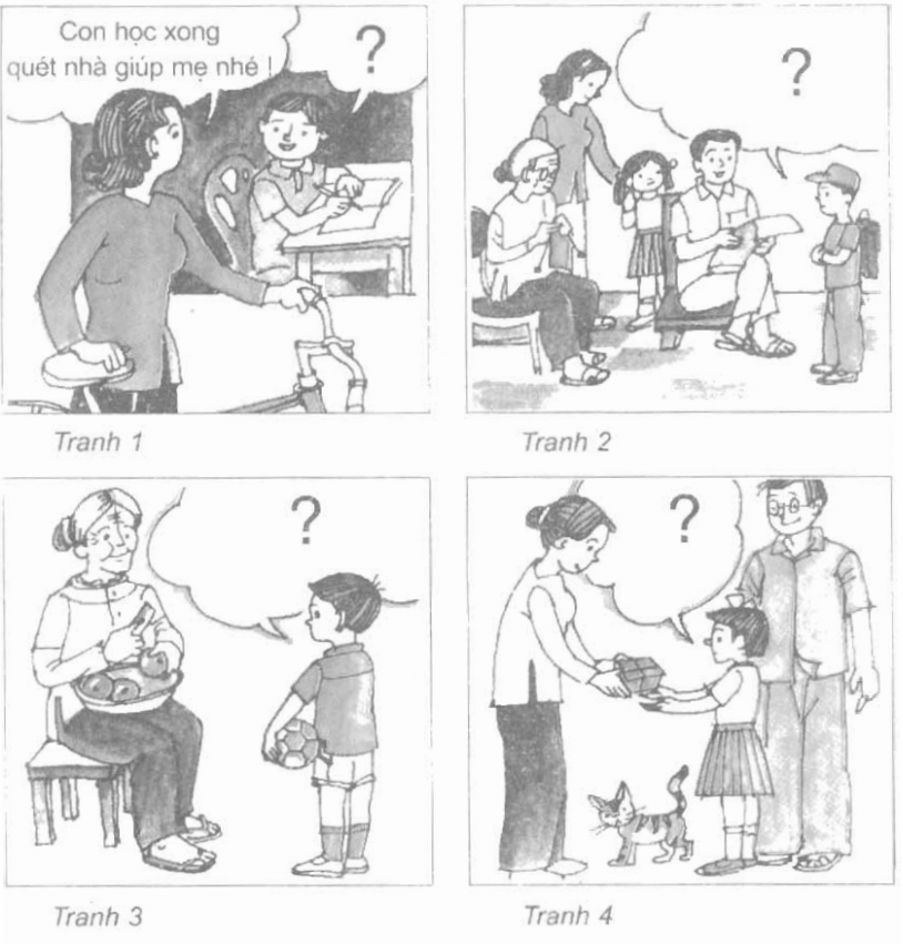 Giải VBT Đạo đức lớp 1 - Bài 4: Gia đình em